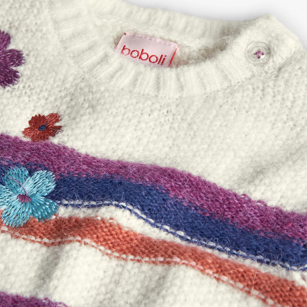 Sweater Boboli Flores de Invierno Blanco - Imagen 4