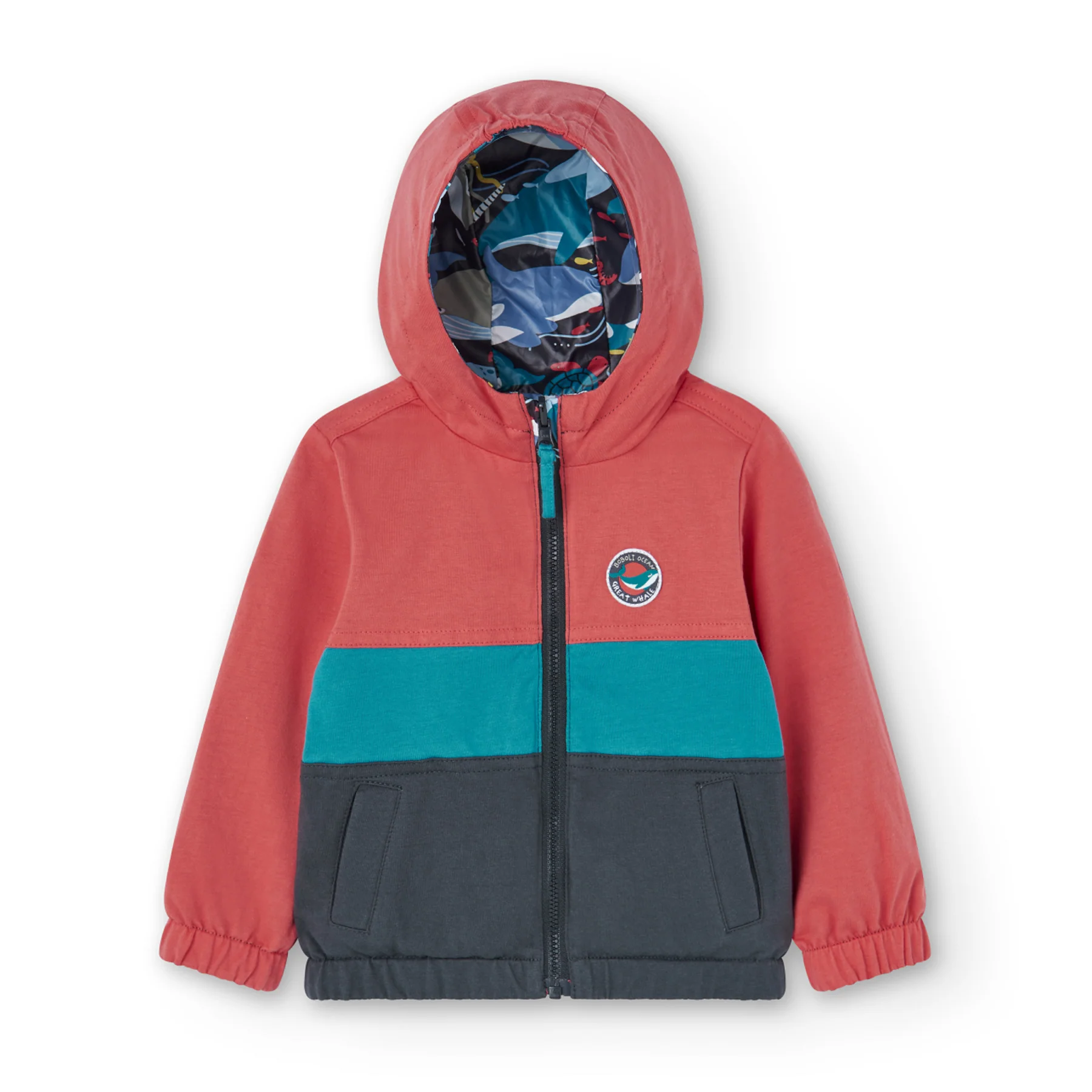 Chaqueta Reversible Boboli Estampado Oceano - Imagen 5