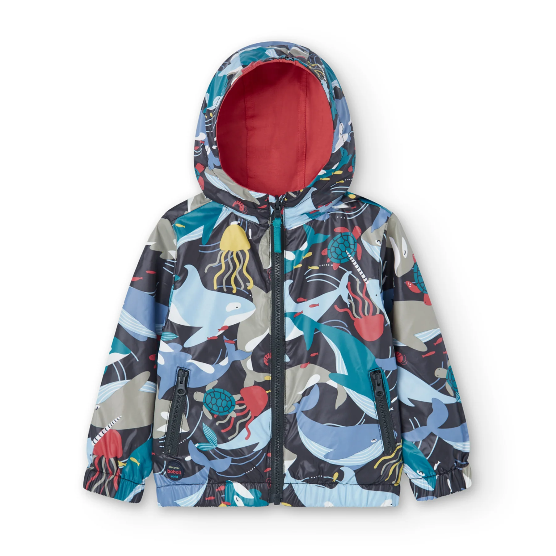 Chaqueta Reversible Boboli Estampado Oceano - Imagen 4