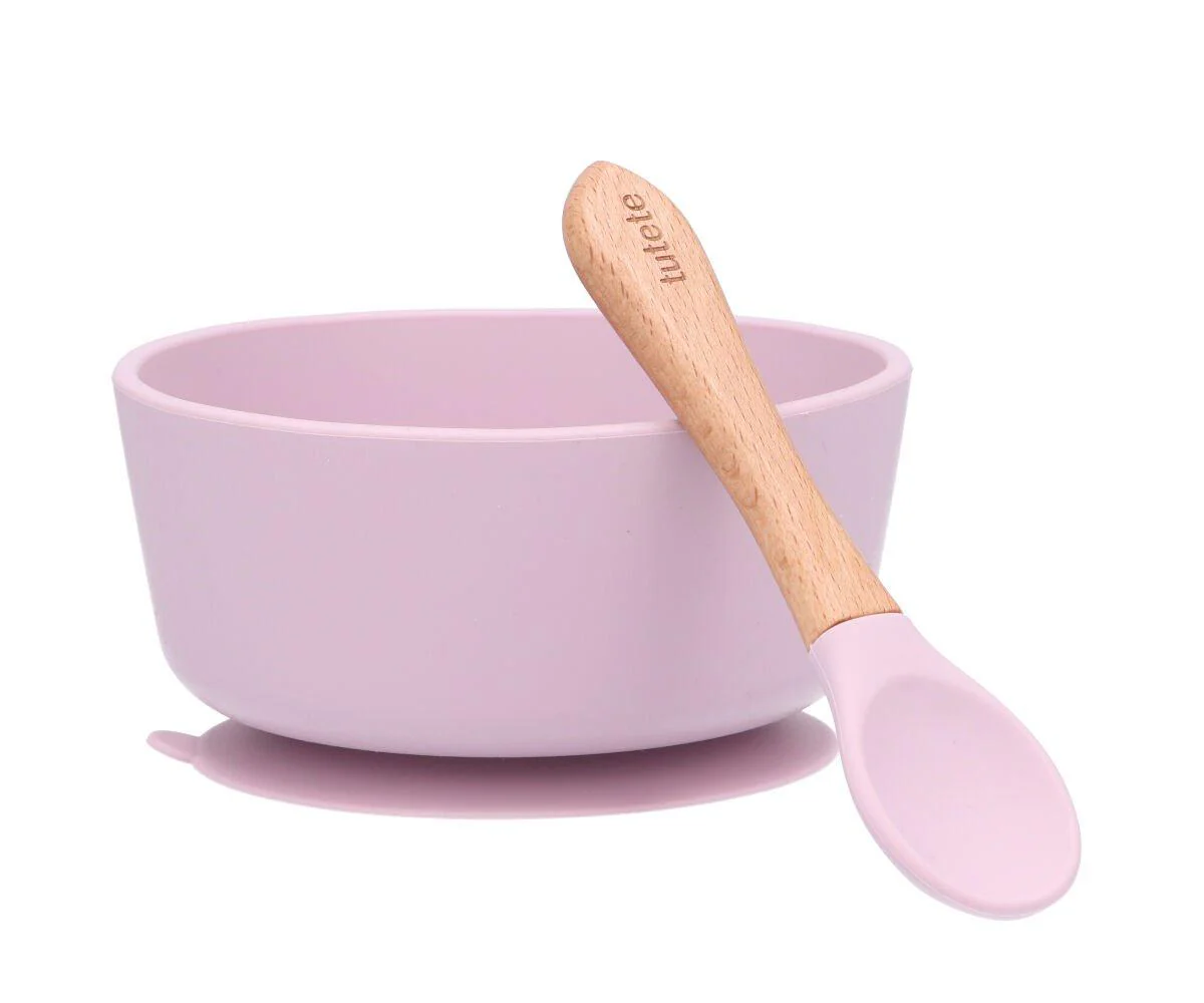Bol con Ventosa + Cuchara Lilac - Imagen 3