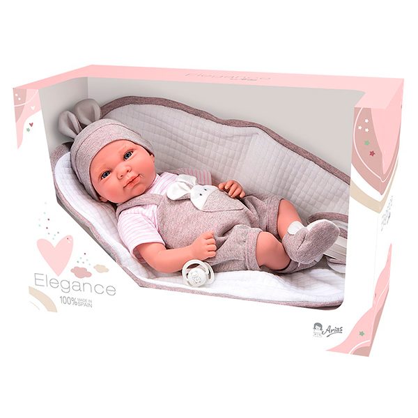 Muñeca Elegance Cris Lila con Manta 40cm