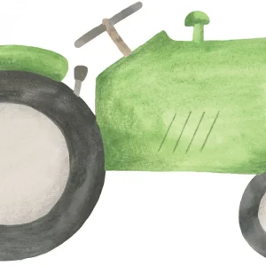 DECOR PRE-ENCOLLE GREEN TRACTOR