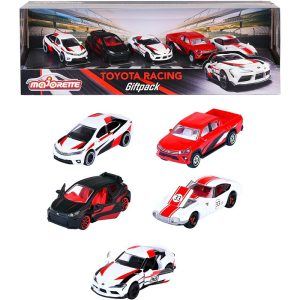Majorette Set 5 Vehiculos Toyota Racing