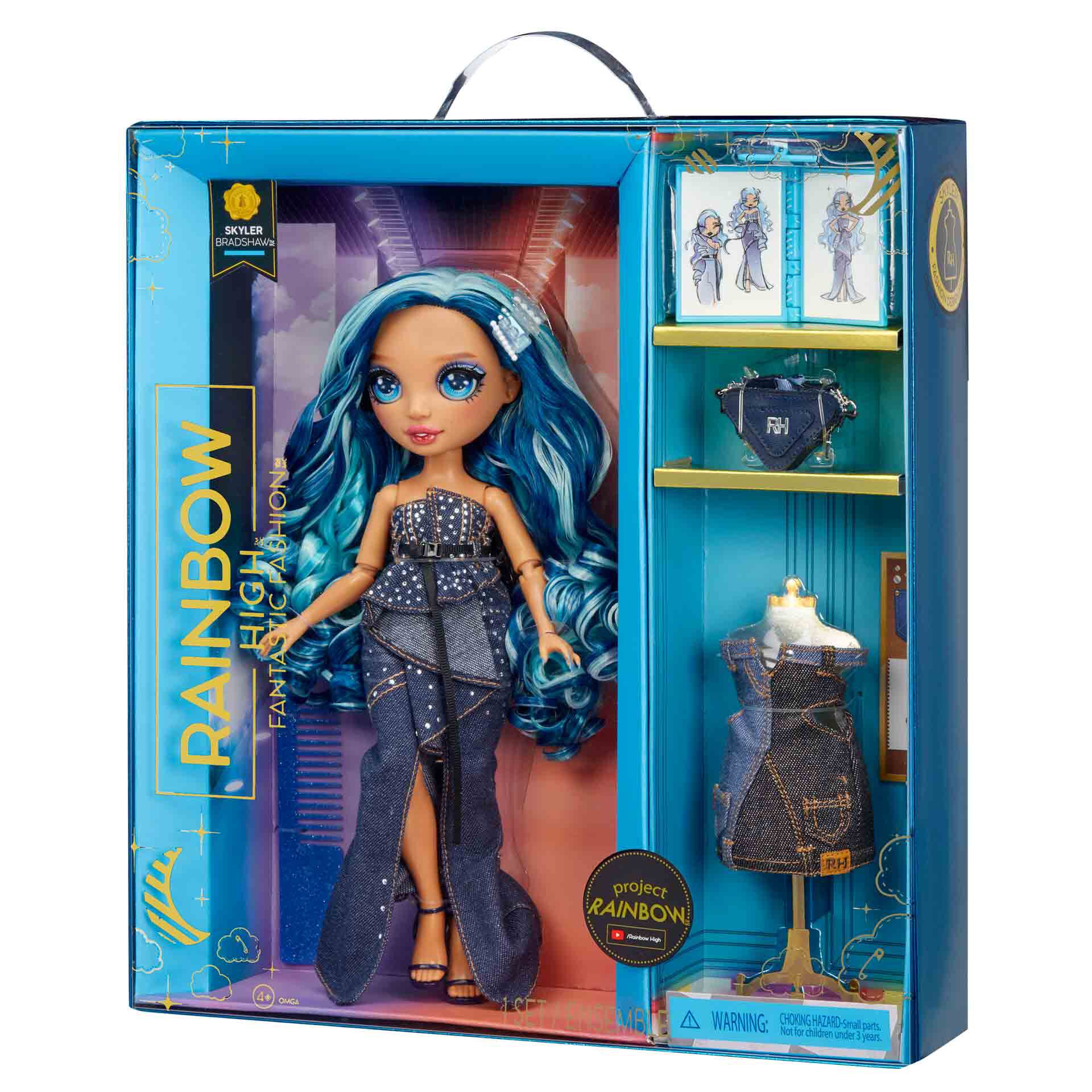 Rainbow High Fantastic Fashion Doll Skyler – Azul