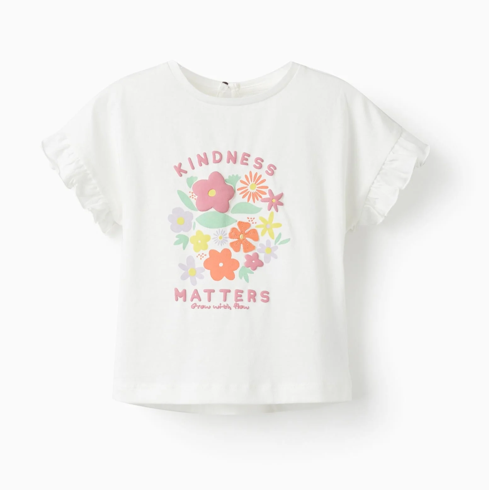 Camiseta Zippy Flores Crudo