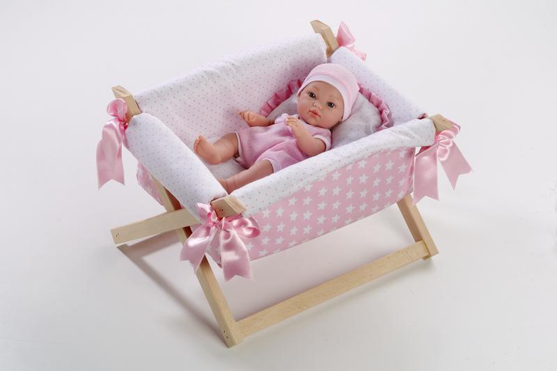 Muñeca dana rosa 33cm c/moises made