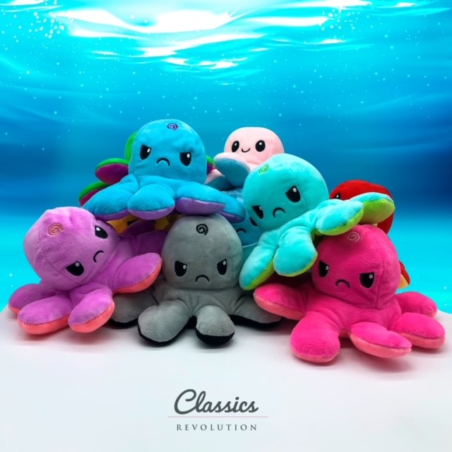 Peluche pulpo reversible 20cm.