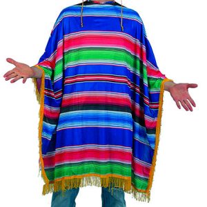Disfraz poncho mejicano adulto