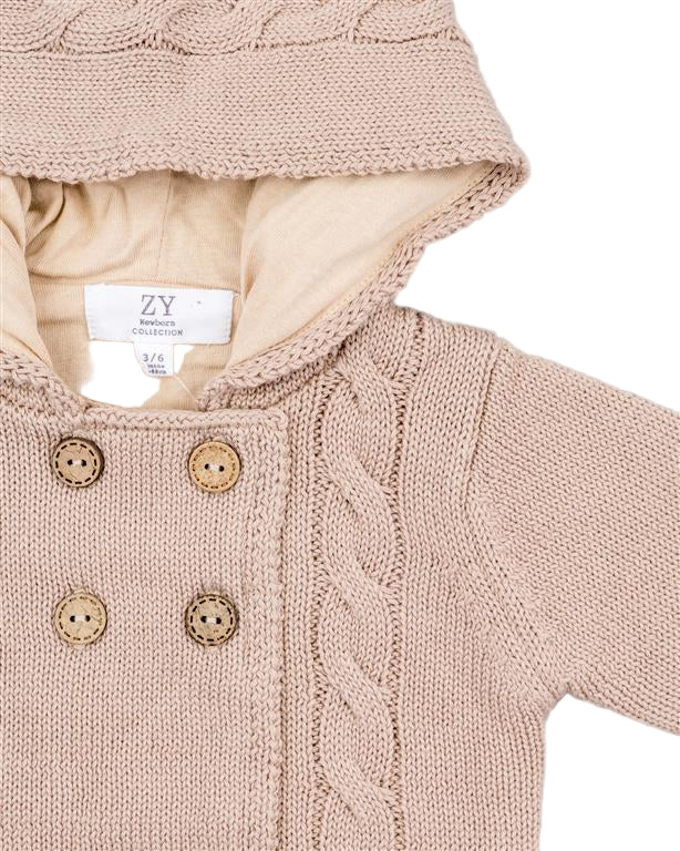 Cardigan con Capucha Zippi Gris - Imagen 2